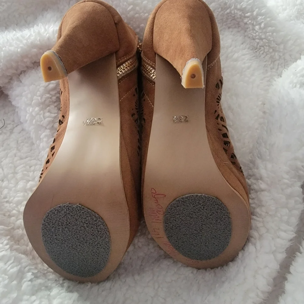 Suede Platforms Ankle Boots 4" heel - Picture 5 of 12
